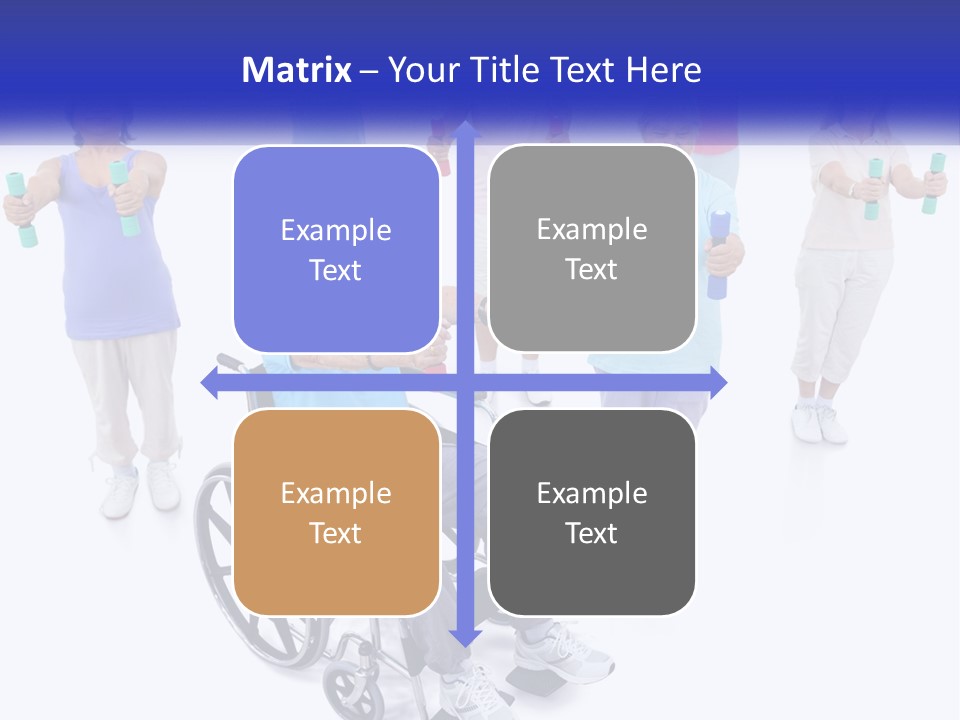 A Man In A Wheel Chair Holding Dumbs PowerPoint Template
