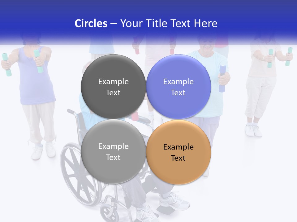 A Man In A Wheel Chair Holding Dumbs PowerPoint Template
