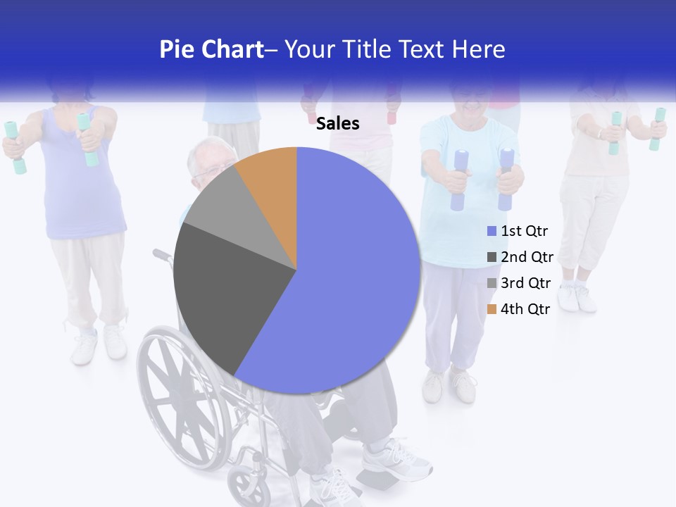 A Man In A Wheel Chair Holding Dumbs PowerPoint Template