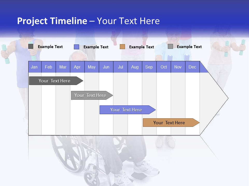 A Man In A Wheel Chair Holding Dumbs PowerPoint Template