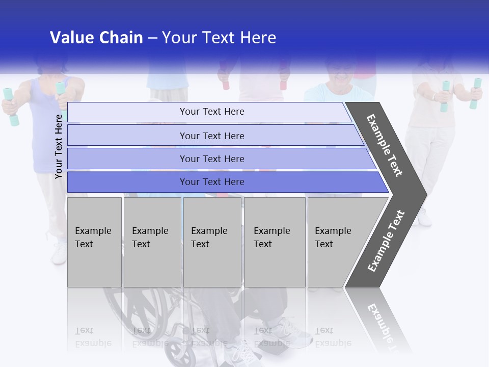 A Man In A Wheel Chair Holding Dumbs PowerPoint Template