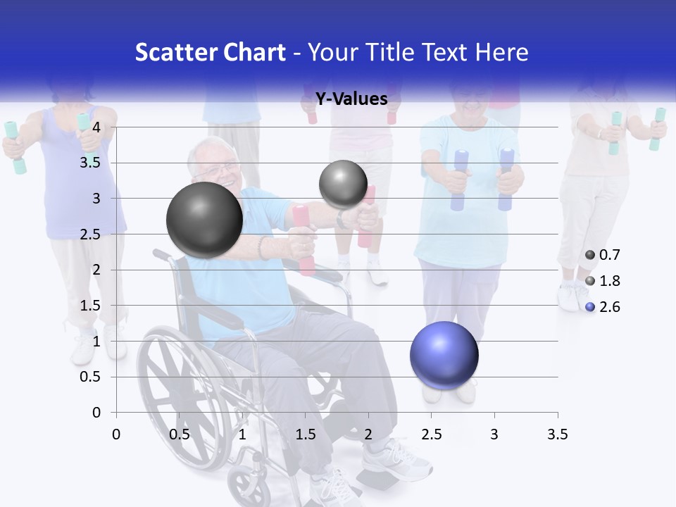 A Man In A Wheel Chair Holding Dumbs PowerPoint Template