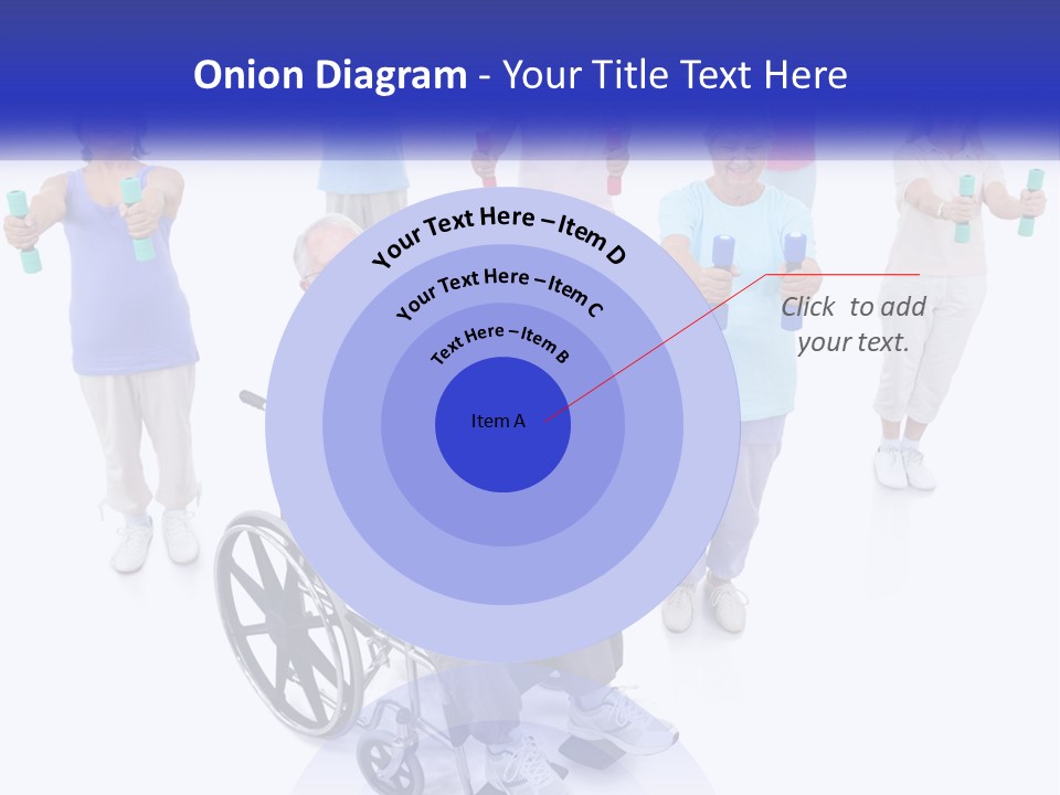 A Man In A Wheel Chair Holding Dumbs PowerPoint Template