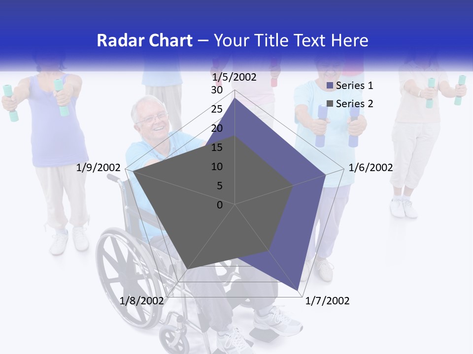 A Man In A Wheel Chair Holding Dumbs PowerPoint Template