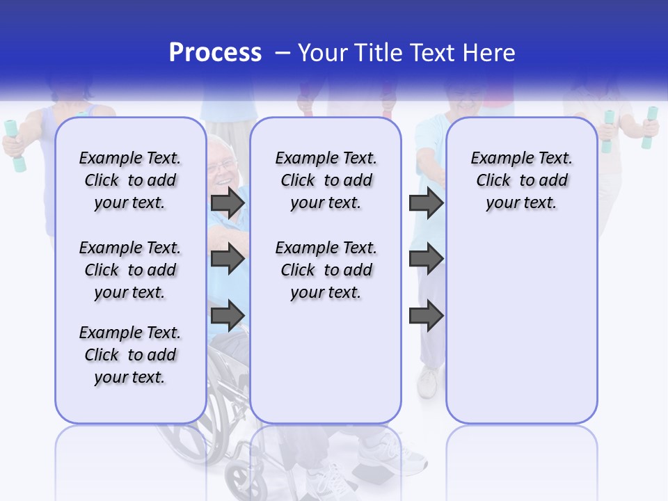 A Man In A Wheel Chair Holding Dumbs PowerPoint Template