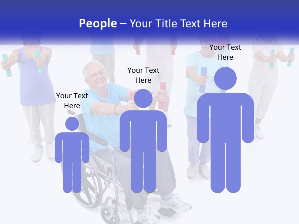 A Man In A Wheel Chair Holding Dumbs PowerPoint Template