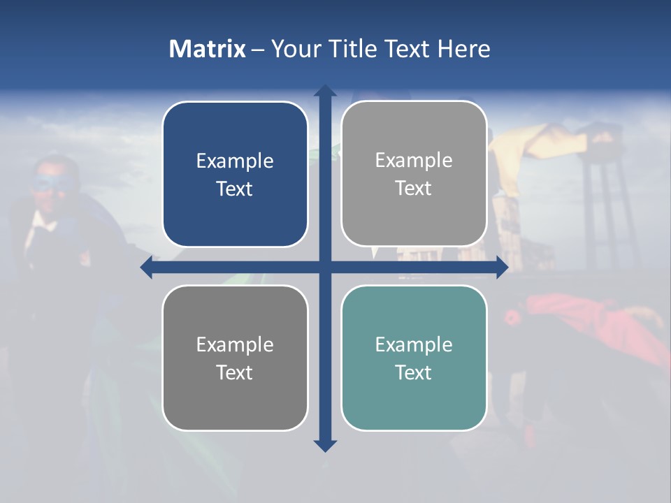 A Group Of People Dressed Up As Superheros PowerPoint Template