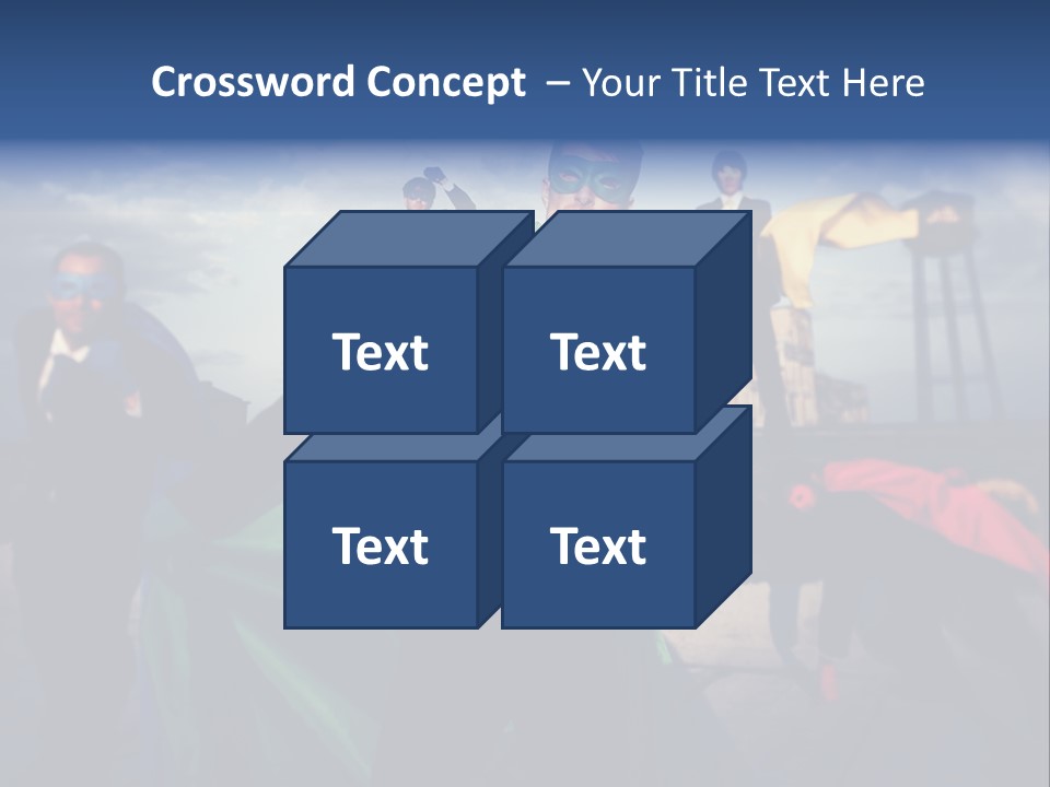A Group Of People Dressed Up As Superheros PowerPoint Template
