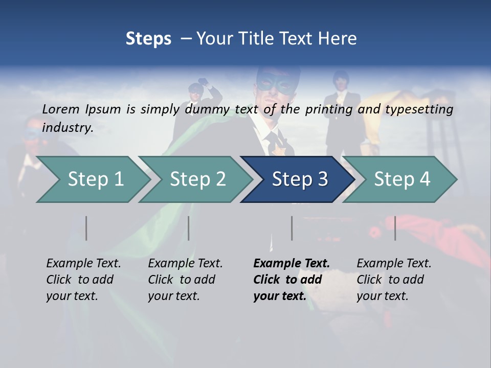A Group Of People Dressed Up As Superheros PowerPoint Template