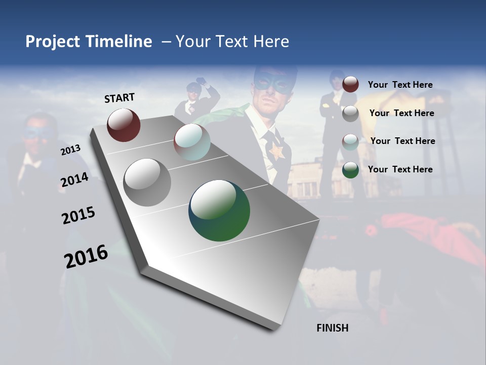 A Group Of People Dressed Up As Superheros PowerPoint Template