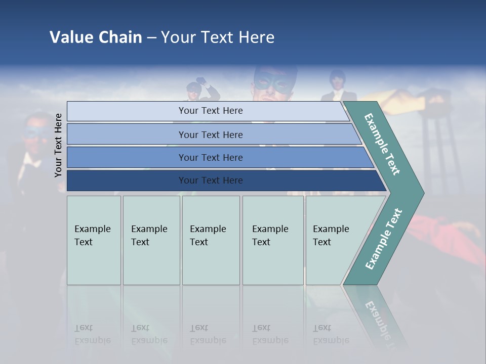 A Group Of People Dressed Up As Superheros PowerPoint Template