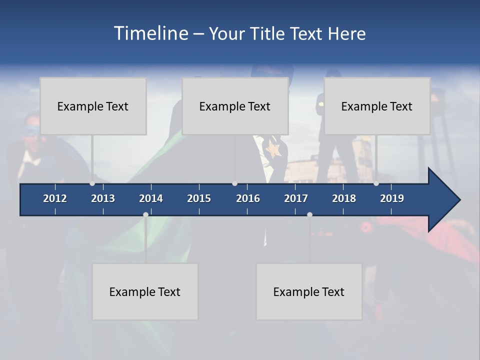 A Group Of People Dressed Up As Superheros PowerPoint Template
