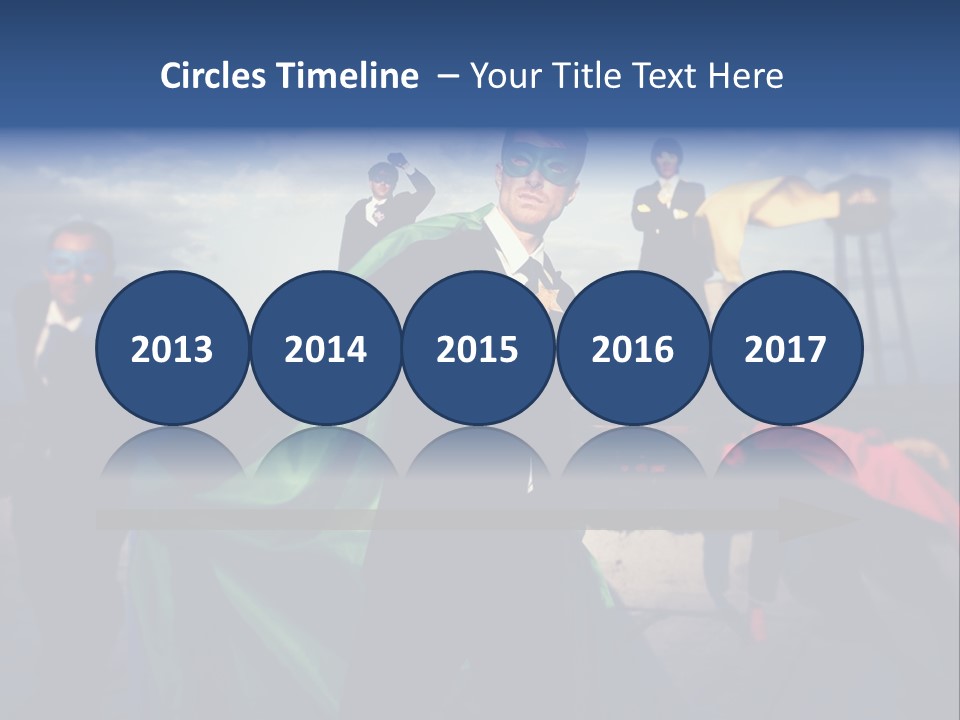 A Group Of People Dressed Up As Superheros PowerPoint Template