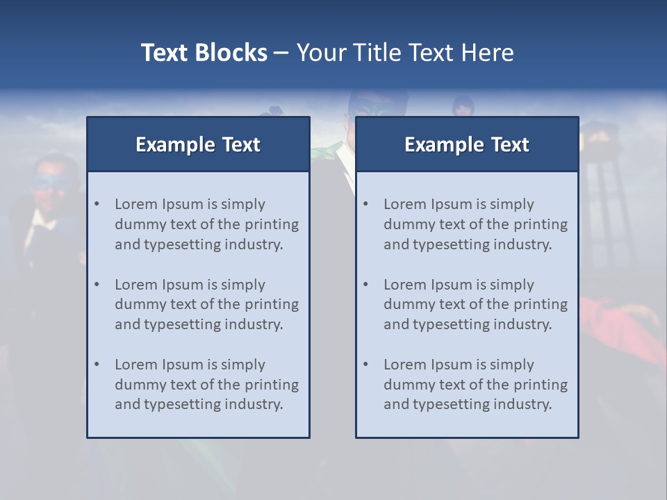 A Group Of People Dressed Up As Superheros PowerPoint Template