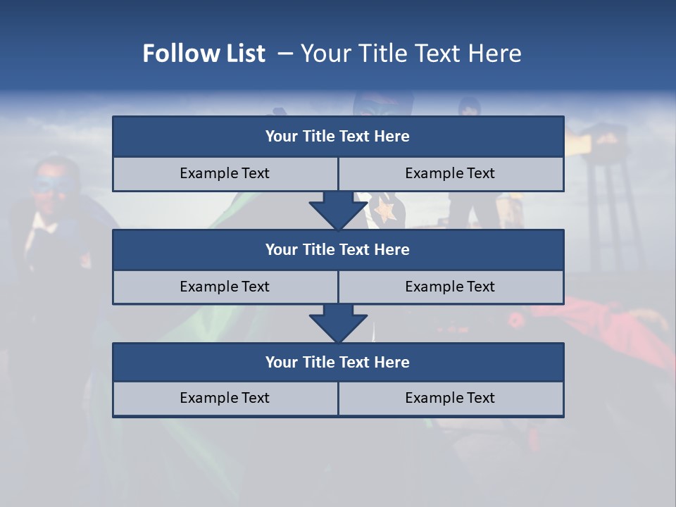 A Group Of People Dressed Up As Superheros PowerPoint Template