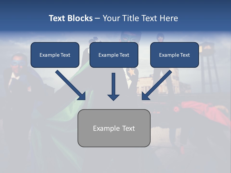 A Group Of People Dressed Up As Superheros PowerPoint Template