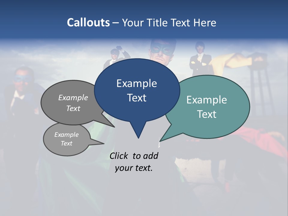 A Group Of People Dressed Up As Superheros PowerPoint Template