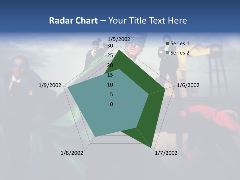 A Group Of People Dressed Up As Superheros PowerPoint Template