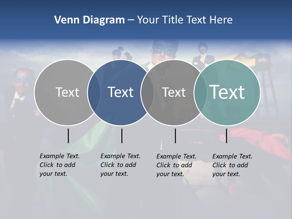 A Group Of People Dressed Up As Superheros PowerPoint Template