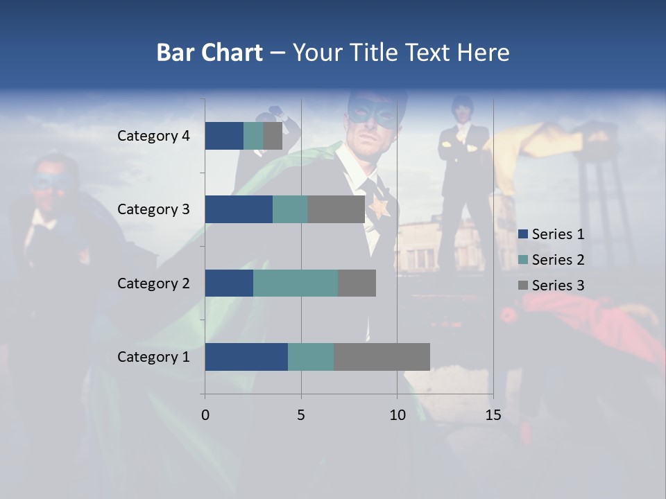 A Group Of People Dressed Up As Superheros PowerPoint Template