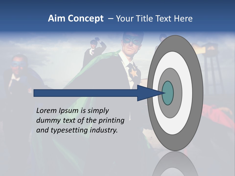 A Group Of People Dressed Up As Superheros PowerPoint Template