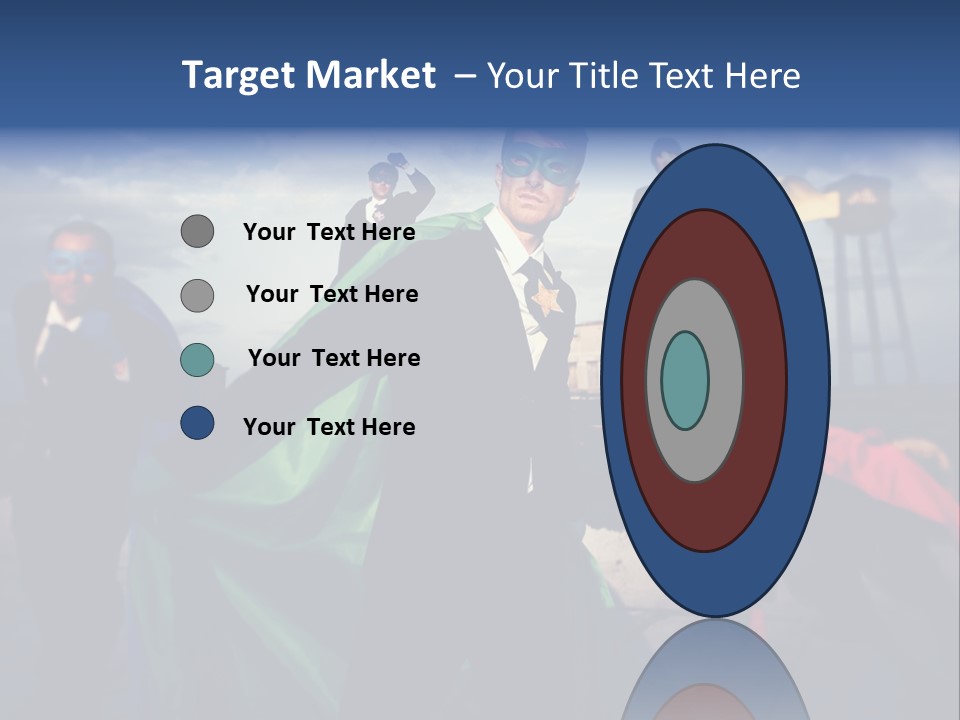 A Group Of People Dressed Up As Superheros PowerPoint Template