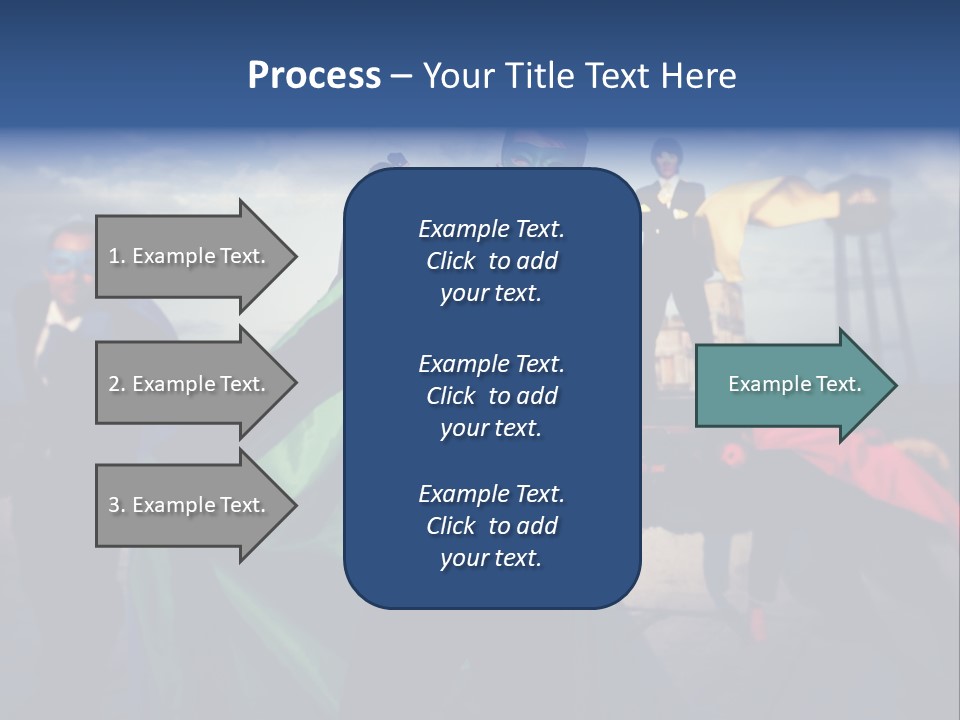 A Group Of People Dressed Up As Superheros PowerPoint Template