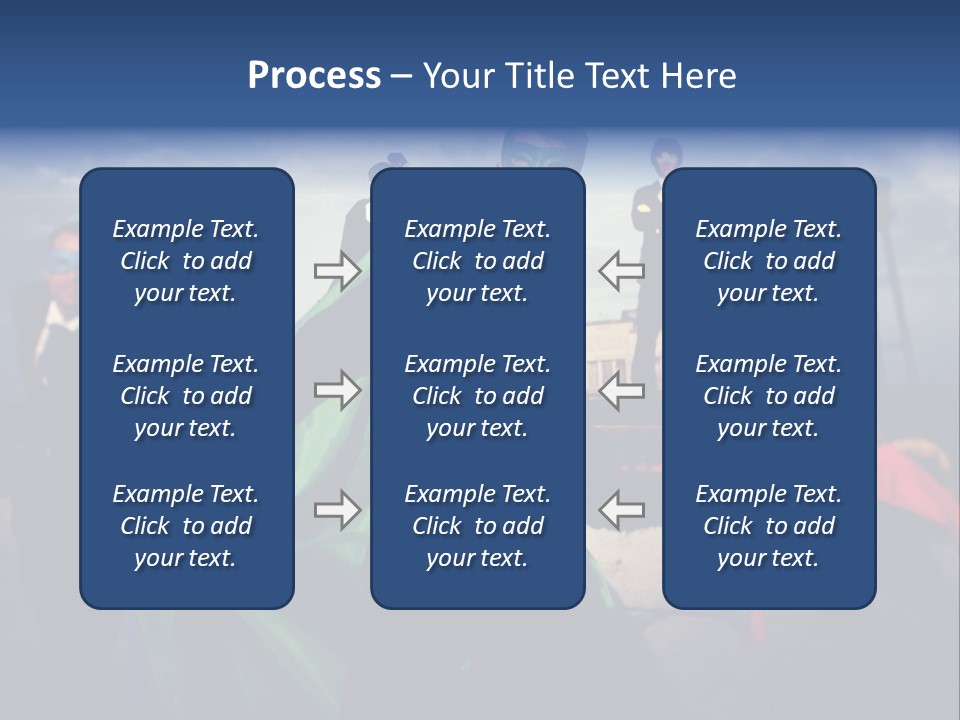 A Group Of People Dressed Up As Superheros PowerPoint Template