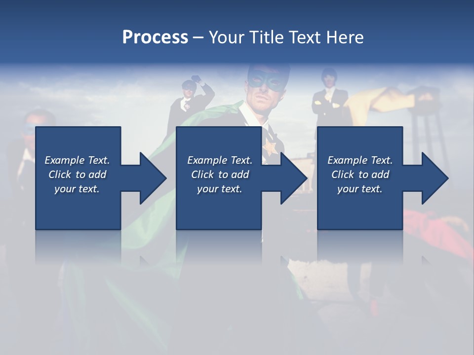 A Group Of People Dressed Up As Superheros PowerPoint Template