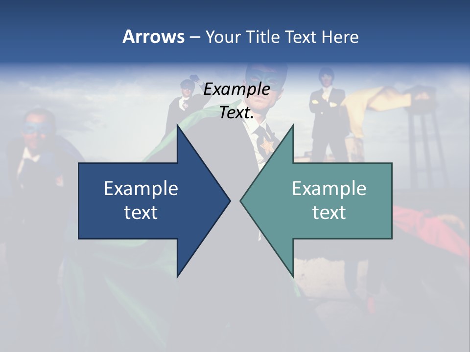 A Group Of People Dressed Up As Superheros PowerPoint Template