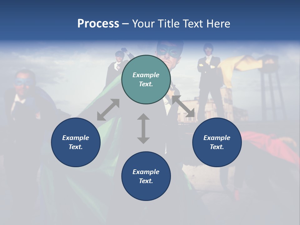 A Group Of People Dressed Up As Superheros PowerPoint Template