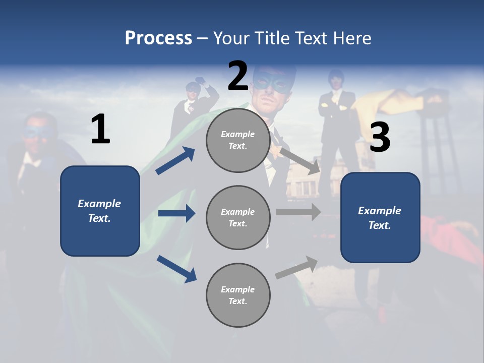 A Group Of People Dressed Up As Superheros PowerPoint Template