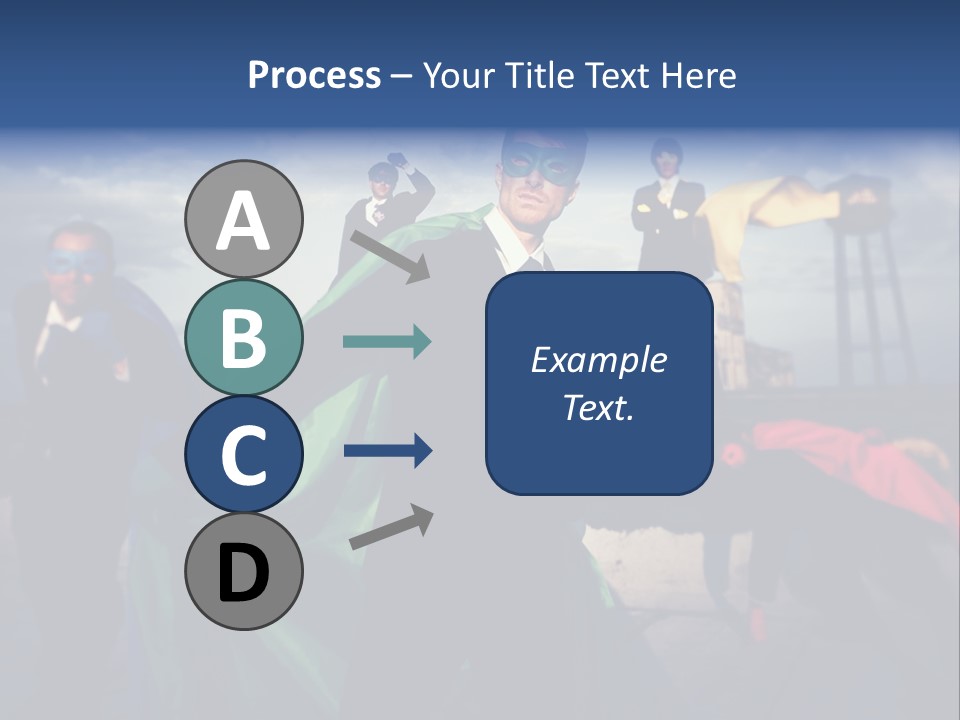 A Group Of People Dressed Up As Superheros PowerPoint Template