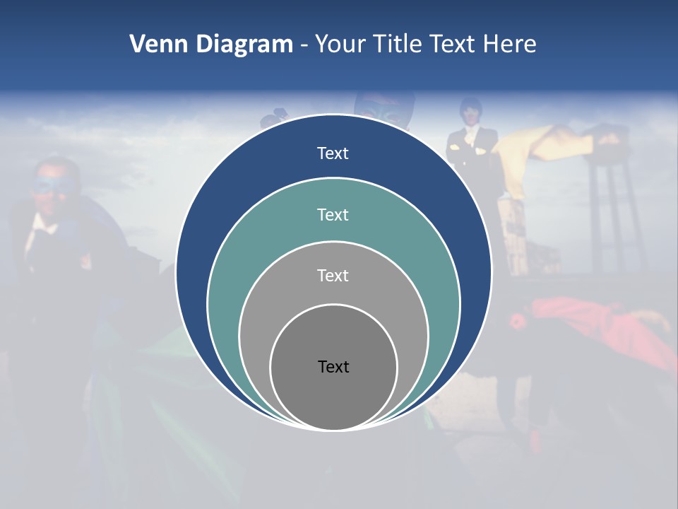 A Group Of People Dressed Up As Superheros PowerPoint Template