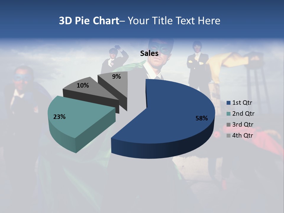 A Group Of People Dressed Up As Superheros PowerPoint Template