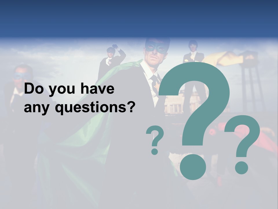 A Group Of People Dressed Up As Superheros PowerPoint Template