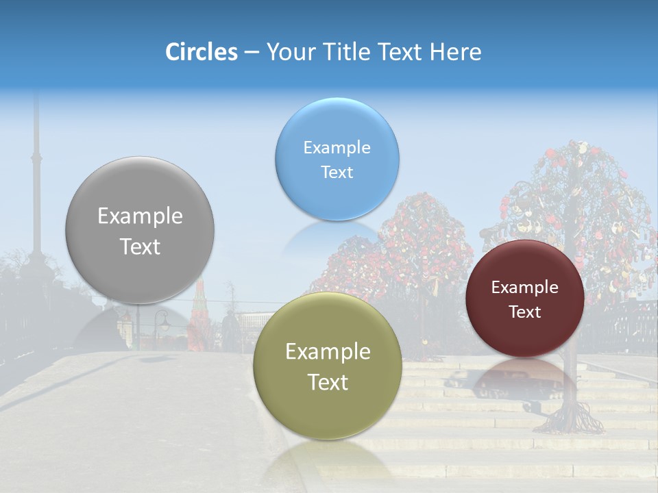 A Bunch Of Lights That Are On Some Steps PowerPoint Template