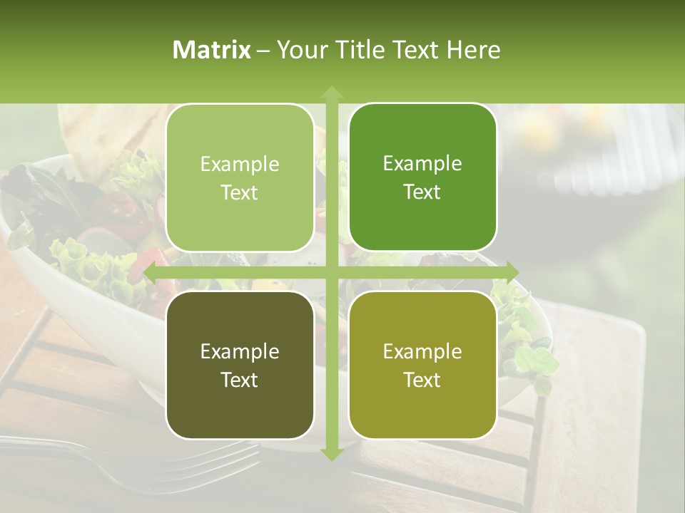 A Bowl Of Salad With Tortilla Chips On The Side PowerPoint Template