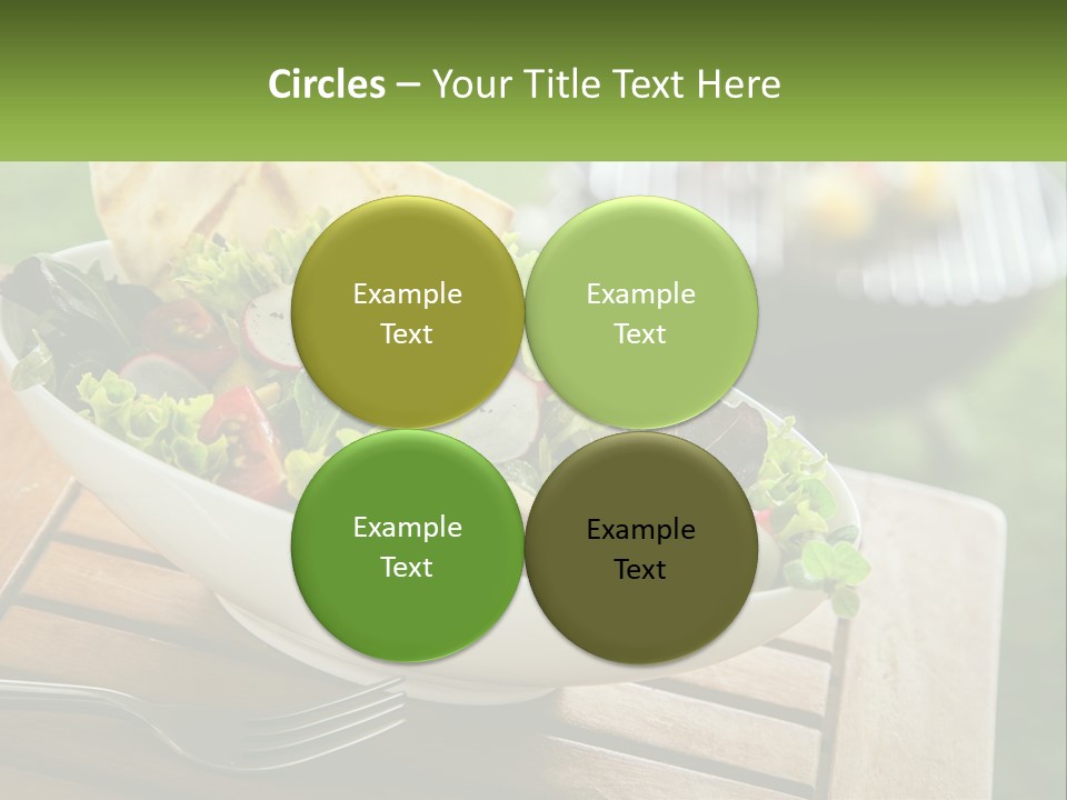 A Bowl Of Salad With Tortilla Chips On The Side PowerPoint Template