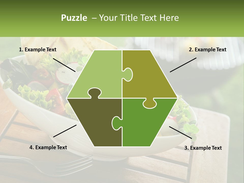 A Bowl Of Salad With Tortilla Chips On The Side PowerPoint Template