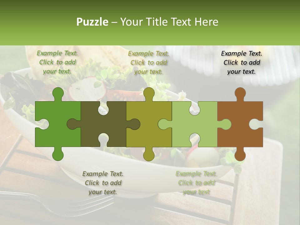 A Bowl Of Salad With Tortilla Chips On The Side PowerPoint Template