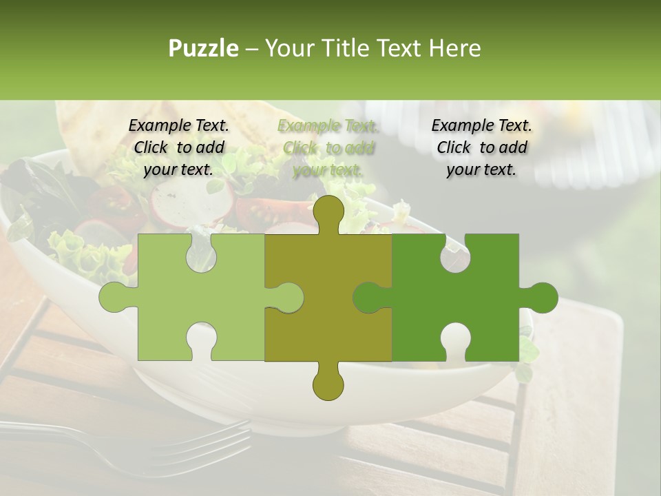 A Bowl Of Salad With Tortilla Chips On The Side PowerPoint Template