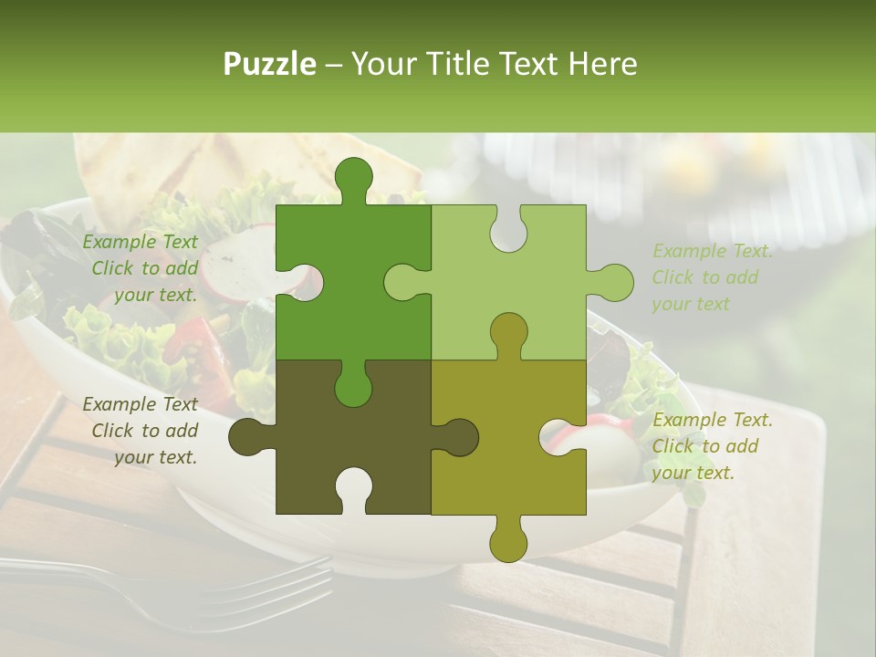 A Bowl Of Salad With Tortilla Chips On The Side PowerPoint Template