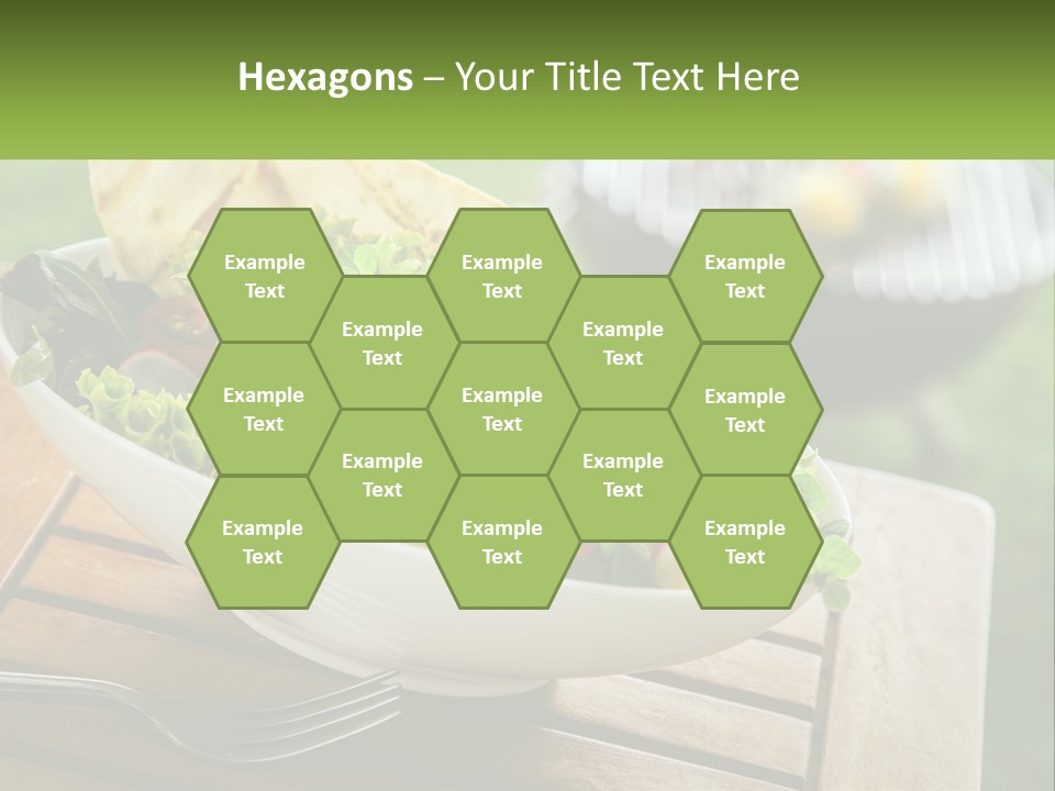 A Bowl Of Salad With Tortilla Chips On The Side PowerPoint Template