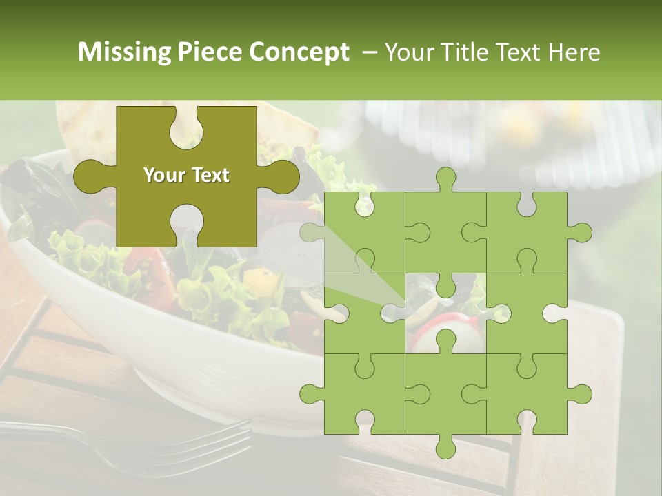 A Bowl Of Salad With Tortilla Chips On The Side PowerPoint Template