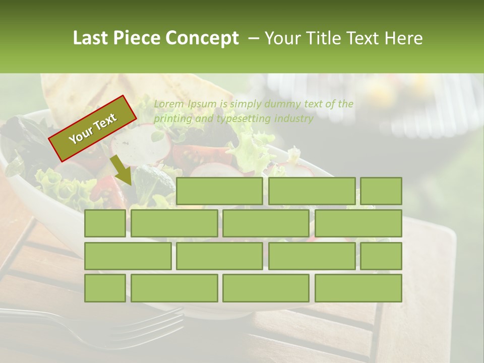 A Bowl Of Salad With Tortilla Chips On The Side PowerPoint Template