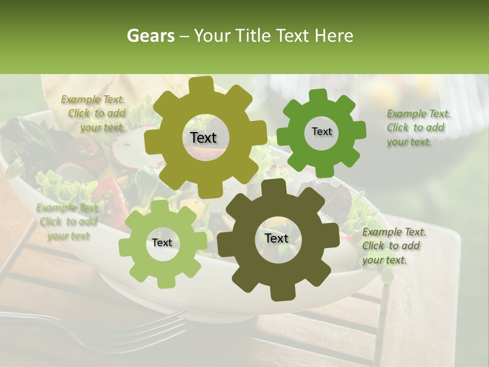 A Bowl Of Salad With Tortilla Chips On The Side PowerPoint Template