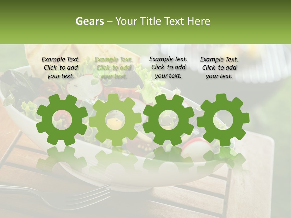 A Bowl Of Salad With Tortilla Chips On The Side PowerPoint Template