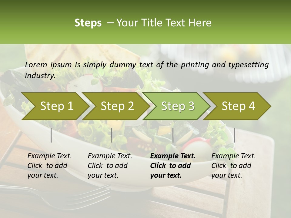 A Bowl Of Salad With Tortilla Chips On The Side PowerPoint Template