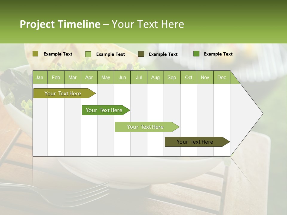 A Bowl Of Salad With Tortilla Chips On The Side PowerPoint Template